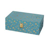 Générique Boîte de rangement en bois avec doublure douce, conteneur organisateur pratique à motifs d ' étoiles pour le maquillage de bijoux et le rangement de montres