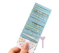 Générique Boîte De Rangement Feuilles Ongles - Organisateur De Rangement Portable 10 Compartiments,Boîte Stickers Ongles Foil Imprimée 3D - Convient Pour Maison Salon Studio Femmes Et Filles