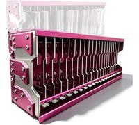 Générique Boîte de Rangement for Cassettes en Aluminium, Support de Rangement for Cassettes Pop-up, Organisateur de Cassettes en Aluminium empilable à 20 emplacements avec Bouton