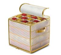 Générique Boîte de Rangement pour Boules de Noël avec Plateaux pour Boules de 64 - Durable Sac de Rangement zippé pour Ornements et Décorations de Sapin de Noël