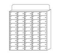 Générique Boîte de Rangement pour téléphone Portable, Armoire de Rangement Murale en Acrylique avec Serrure pour la Maison et Le Bureau - Sécurisée et élégante, (Blanc, 50)
