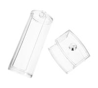 Générique Boîte de Rangement Transparente en 2 Pièces et Cotons Démaquillants Couvercles, Étanche et Pratique pour Coiffeuse à Domicile
