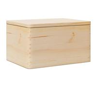Générique Boîte en Bois avec Couvercle 40x30x23 cm Bois de pin Massif,Maison & Jardin, Produits ménagers, Rangement & Organisation, Chariots de Rangement, Brun (Poids 2.5KG)