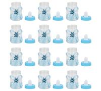 Générique Boîtes à Bonbons de Biberon et Ours Cristal en Plastique Bleu 12 Pièces, Rechargeables, pour Shower et Fêtes de Mariage