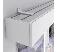 Générique Boîtier de Tringle à Rideaux Mural Robuste Haut de Gamme avec Double Rail et Support, cantonnière Blanche élégante pour Rideaux, Solution idéale pour Une Hauteur sous Plafond de 6,5 m (21,3