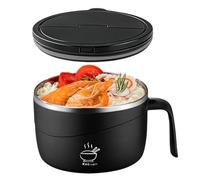 Générique Bol à Nouilles Set,Mug à soupe portable de 1200ml avec couvercle et fourchette,Récipient à Déjeuner en Acier Inoxydable 304 - pour Cuisine, Nouilles, Pho, Pâtes, Flocons d'Avoine,