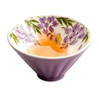 Générique Bol à tasse à thé pour chat - 8,3 x 4 cm, 50 ml, mini tasse pour chat fabriquée à la main en céramique, bol décoratif floral de style | de dégustation de thé de Style chinois japonais