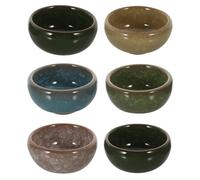Générique Bol en Céramique pour Mélange D'huiles Essentielles, Set de 6 Bols pour Spa Thaïlandais, Design Craquelé et Multi-couleurs, pour Salon de Beauté Couleur Couleur Aléatoire