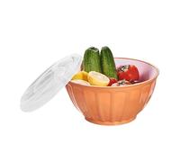 Générique Bols de service pour la fête | Bol alimentaire surdimensionné 46OZ,Conteneur de service rond bols de nouilles à salade plat à bonbons bol à collation avec couvercles