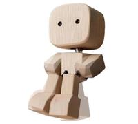 Générique Bonhomme en Bois se balançant, Charmante Petite Figurine en Bois, décoration Amusante pour Tableau de Bord de Voiture, Figurine décorative pour la Maison
