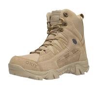 Générique Botte Militaire Homme Militaire Montantes Chaussures Randonnée en Plein Air Chaussure Confort Basket Running Botte Securité avec Coque Boots Moto Bottes Combat Rangers Jaune 43/EU