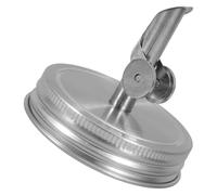 Générique Bouchon Verseur Automatique Acier Inoxydable pour Bocal Couvercle de Remplacement pour Huile Vinaigre et Sauce Ouverture et Fermeture Faciles