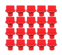 Générique Bouchons D'huile Joint D'huile Fiable Filetage Mâle en Plastique Rouge Lot de 20 Pièces pour Compresseur Air pour Applications Industrielles et Garage Maison