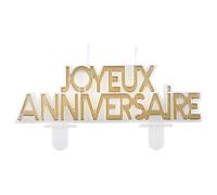 BOUGIE ANNIVERSAIRE STAR 8X7CM OR