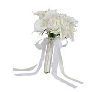 Générique Bouquets de Mariage artificiels sans Date avec Roses en Soie, lys Callas, décorations d ' événements à Domicile, Bouquets de mariée à Main, Fleur en Soie, Fausse Fleur élégante pour Mariage