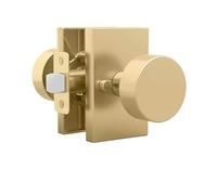 Générique Bouton De Porte D’intimité Intérieur Doré, Salle De Bains | Pour Chambre, Fonction Vie Privée, Verrou À Bouton, Sans Clé, Loquet Ajustable 2-3/8"/2-3/4", Doré, Réversible