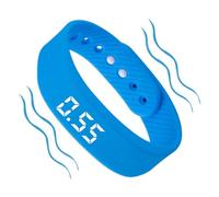 Générique Bracelet D'alarme Vibrant - Horloge Portable Étanche De 21,5 Cm, Bracelet En Silicone Avec Rappel Silencieux, D'alarme Confortable | Pour Adolescents, Adultes, Déplacements,