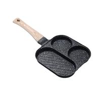 Générique Breakfast Skillet - Non Stick 3-Section Frying Pan, Induction Compatible | Multi Egg Cookware For Omelette Pancake Hamburger Bacon Sausage Cooking In Home Kitchen Restaurant Camping