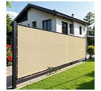 Générique Brise Vue Occultant 4.2x21.5M Filet d'Ombrage Beige Jardin Balcon Rambardes Terrasse Paravent Clôture Rouleau Tissu Protection Rayons UV 55% Résistant Déchirures Vent Renforcé