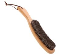 Générique Brosse en Crin Naturel Manche en Bois pour Vêtements et Meubles, Brosse de Nettoyage Douce pour Enlever Peluches et Poussières