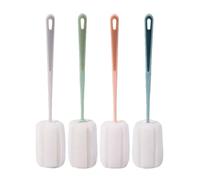 Générique Brosses Éponge Nettoyage Facile et Élimination des Taches Tenaces Long Manche en Pp Lot de 4 pour Bouteille pour Bouteilles et Gobelets