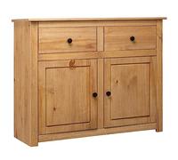 Générique Buffet 93x40x80 cm Pin Solide Assortiment Panama, Meubles, Armoires & Meubles de Rangement, Buffets & bahuts, Brun, (Poids 22KG)