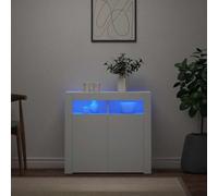 Générique Buffet avec lumières LED Blanc 80x35x75 cm, Meubles, Armoires & Meubles de Rangement, Buffets & bahuts, Blanc, (Poids 30KG)