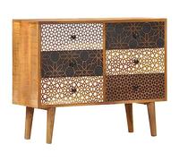 Générique Buffet avec Motif imprimé 90x30x70 cm Bois de manguier Massif,Meubles, Armoires & Meubles de Rangement, Buffets & bahuts, Brun (Poids 25.86KG)