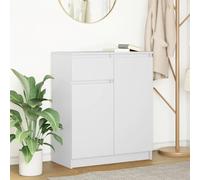 Générique Buffet avec tiroir Blanc 71x35x84 cm Bois d'ingénierie,Meubles, Armoires & Meubles de Rangement, Buffets & bahuts, Blanc (Poids 26.15KG)