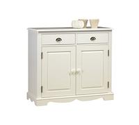 Générique Buffet Blanc 2 Portes 2 Tiroirs Charme 2 Niches L 101 H 90 P 42 cm