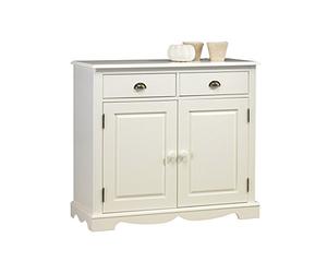 Générique Buffet Blanc 2 Portes 2 Tiroirs Charme 2 Niches L 101 H 90 P 42 cm