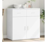 Générique Buffet Blanc 79x38x80 cm Bois d'ingénierie Meubles Armoires & Meubles de Rangement Buffets & bahuts (Poids 30KG)