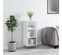 Générique Buffet Blanc Classique 34,5x32,5x90 cm en Bois d'ingénierie, Armoire de Rangement avec Grand Espace pour Organiser Vos Essentiels, Meuble d'affichage pour Photos et décorations