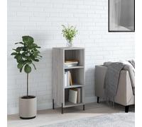 Générique Buffet Classique Gris 34,5x32,5x90 cm en Bois d'ingénierie, Armoire de Rangement pour Salon avec Grand Espace de Stockage et Fonction d'affichage