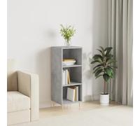 Générique Buffet Gris béton 34,5x32,5x90 cm en Bois d'ingénierie, Armoire de Rangement Classique avec Grand Espace de Stockage pour Organiser Vos Essentiels Quotidiens, Fonction d'affichage