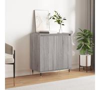 Générique Buffet Sonoma Gris 60x35x70 cm en Bois d'ingénierie, Armoire latérale avec Grand Espace de Rangement et Dessus d'exposition, Meuble Salon Gris aux Pieds en Fer Robuste