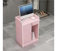 Générique Bureau d'accueil Moderne avec tiroirs verrouillables et Placard de Rangement, Petit comptoir d'accueil pour supermarchés et commerces de proximité - Design Moderne, Format Compact, mobilier
