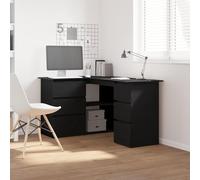 Générique Bureau d'angle Noir en chêne, 145x100x76 cm, Fait de Bois d'ingénierie,Meubles,Meubles de Bureau,Bureaux,Noir,51 KG,862006