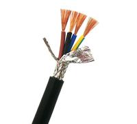 Générique Câble de Gaine de Fil blindé 2, 3, 4 Noyau 2.5mm² avec Fil de Commande de Signal de Signal de Blindage en cuivre sans oxygène Pur Rvvp (Couleur : 5m, Taille : 2-Core 2.5mm2)