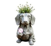 Générique Cache-Pot Chien Doigt d'honneur,Porte-Fleurs Pot Doigt d'honneur - Support Statue Chien,pour Bureau, Rebord de Fenêtre, Balcon, Terrasse, Pelouse, Jardin, Cour, Extérieur