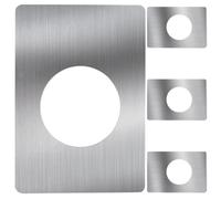 Générique Cache Serrure Porte en Acier Inoxydable Argenté, Kit de Renforcement Élégant 4pcs pour Porte de Salon, Protège la Rouille et Assure Sécurité