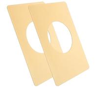Générique Cache Serrure Porte Réparation en Acier Inoxydable Or, Plaque de Renfort de Porte Avant Facile à Installer, Lot de 2 Pièces Protection de Serrure pour Réparation et Protection