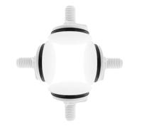 Générique Cache Trou Évier Blanc 4pcs en Abs pour Lavabo Cuisine, Bouchon Décoratif Étanche Adapté aux Trous de 13-35mm, pour Décoration et Protection D'évier