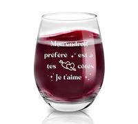 Générique Cadeau pour son Copain Verre à Vin Rouge Idée Cadeau Couple Mari Amoureux Original Cadeaux pour ma Femme Amour Cadeaux Mariage Saint Valentin pour Homme Noel St Valentin Noël Secret Santa