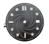 Générique Cadran de Montre 31 mm, Cadrans Lumineux Verts avec fenêtre Calendrier for Accessoires Mouvement ETA2836/2834/DG2813