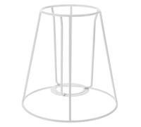 Générique Cadre d’abat-jour en fer DIY Support de lampe de table E27 Blanc avec anneau d’interverrouillage central pour éclairage intérieur à la maison