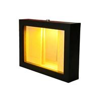 Générique Cadre Décoratif Bureau | Décoration De Table Miroir Abysse 3D Lumineux | Ornement de Cadre pour Bureau | pour Hommes propriétaires locataires Maison Appartement Salon Chambre Chevet