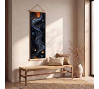Générique Cadre Decoration Murale Abstrait Fluide Grande Impression Sur Toile Luxe Planète Image Sur Toile Illusion 3d'optique Étoiles Salon Chambre Poster Mural Prêt Accrocher 50x150 cm
