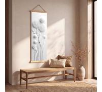 Générique Cadre Decoration Murale Illusion 3d'optique Pissenlit Grande Impression Sur Toile Minimaliste Fleur Image Sur Toile Moderne Plante Salon Chambre Poster Mural Prêt Accrocher 50x150 cm