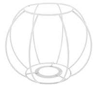 Générique Cadre pour abat-jour en métal blanc, armature rétro pour lampes de plafond, trou 4 cm, pratique pour DIY, résistant à l'usure, anneau de fixation requis